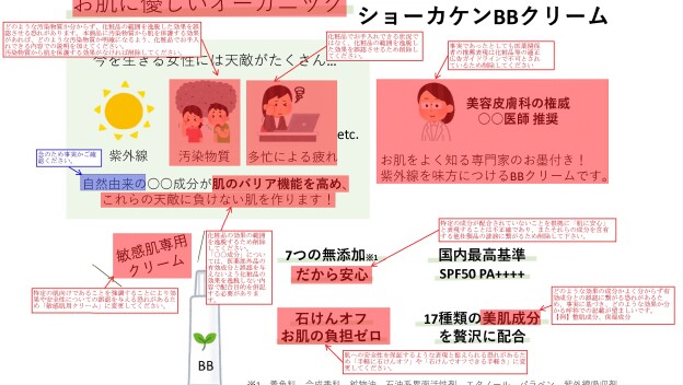 媒体点検、広告表現チェック・アドバイスの事例公開【化粧品】【肌への安全性】